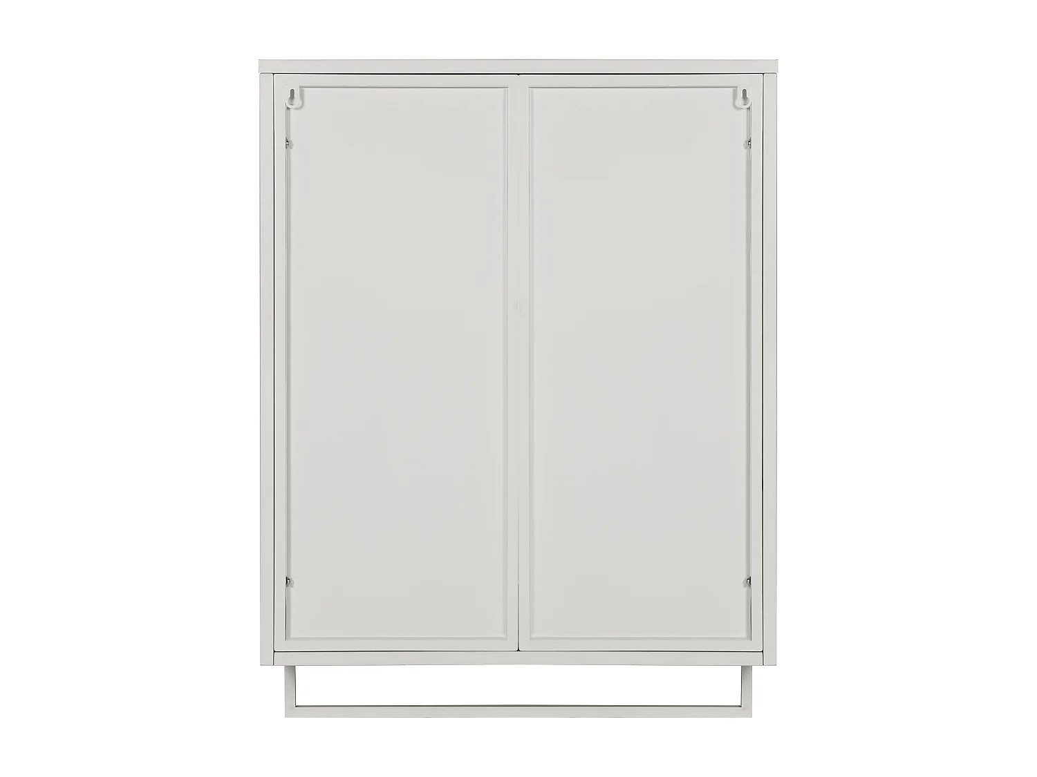 Armoire murale avec 2 portes vitrées et étagère , porte‑serviette - Blanc