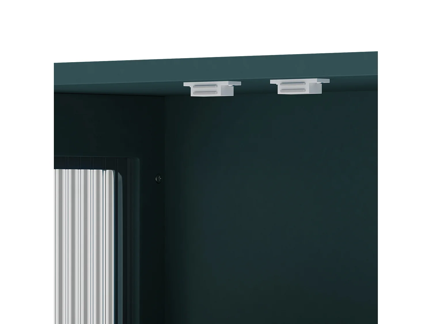 Armoire murale en bois avec 3 portes - Pour entrée, salon, salle de bain, vert foncé