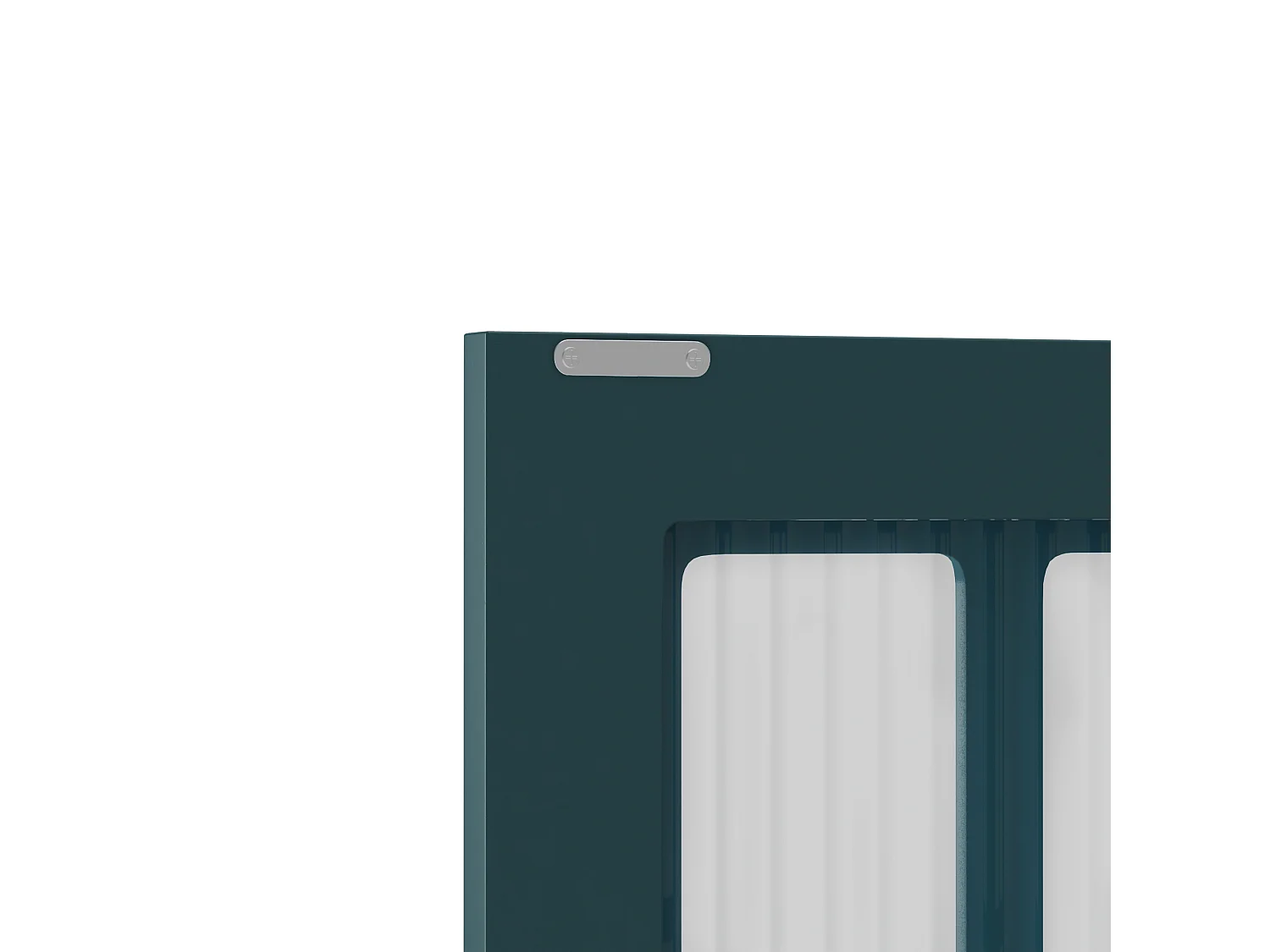 Armoire murale en bois avec 3 portes - Pour entrée, salon, salle de bain, vert foncé