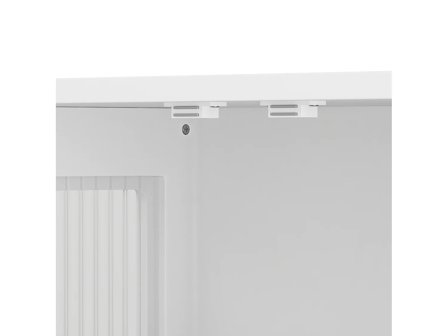 Houten wandkast met 3 deuren - Voor hal, woonkamer, badkamer, wit