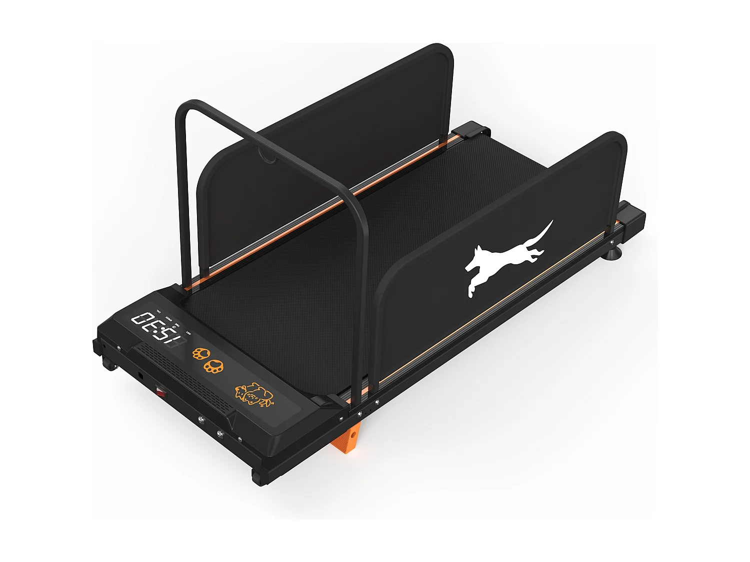 Tapis de course 2-en-1 pour chien en acier noir - Faible bruit