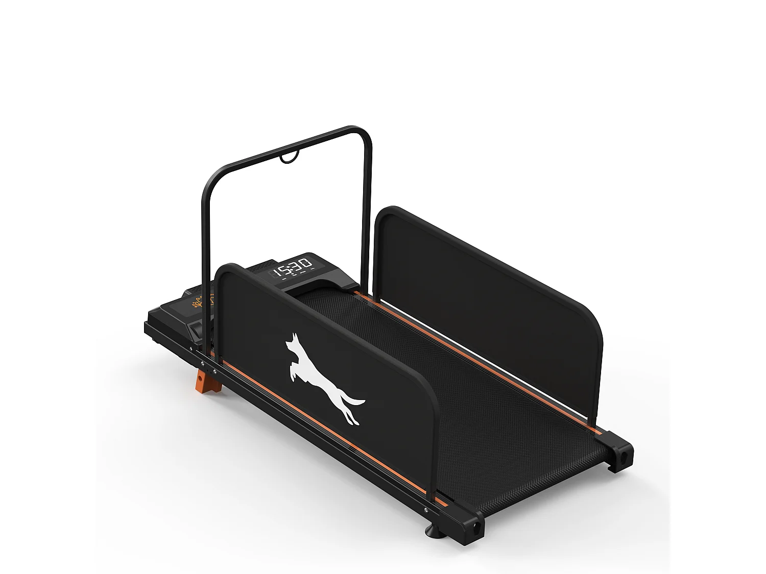 Tapis de course 2-en-1 pour chien en acier noir - Faible bruit