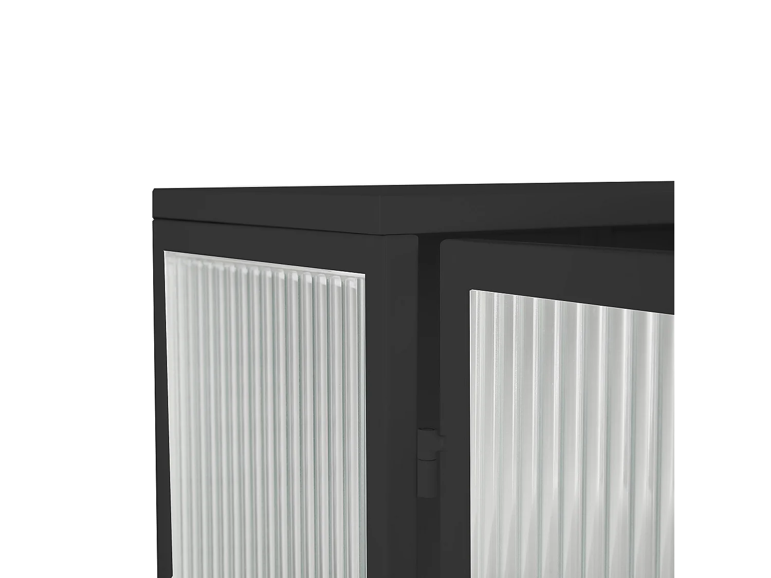 Armoire murale avec 2 portes vitrées et étagère , porte‑serviette - Noir