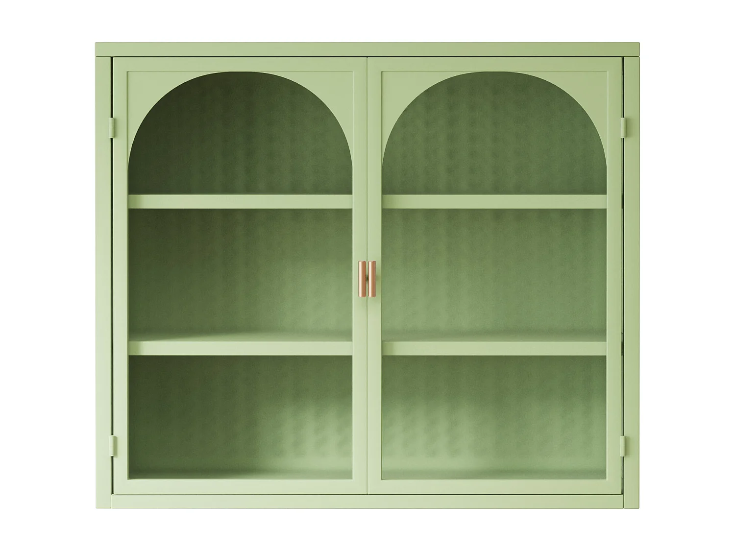 Armoire murale avec 2 portes vitrées - Motif tissé , vert