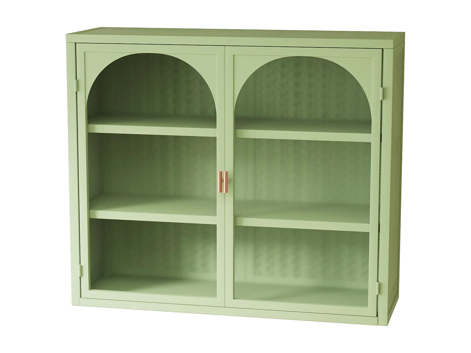 Armoire murale avec 2 portes vitrées - Motif tissé , vert