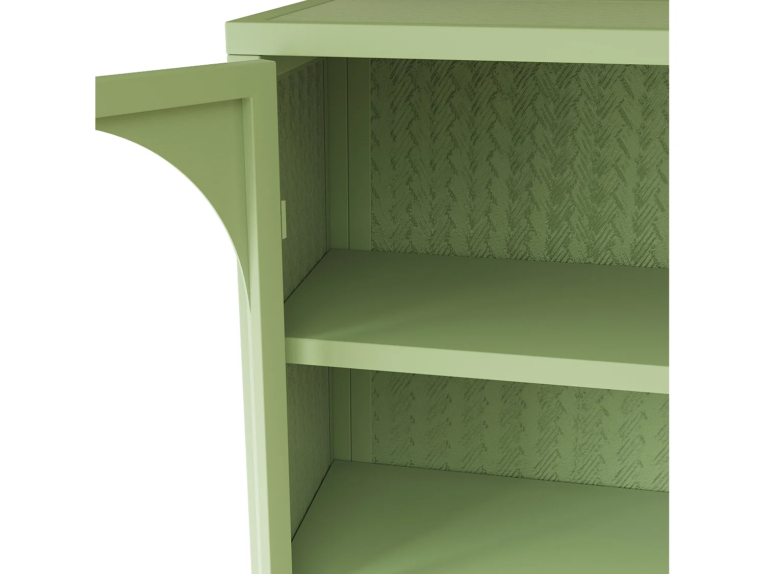 Armoire murale avec 2 portes vitrées - Motif tissé , vert