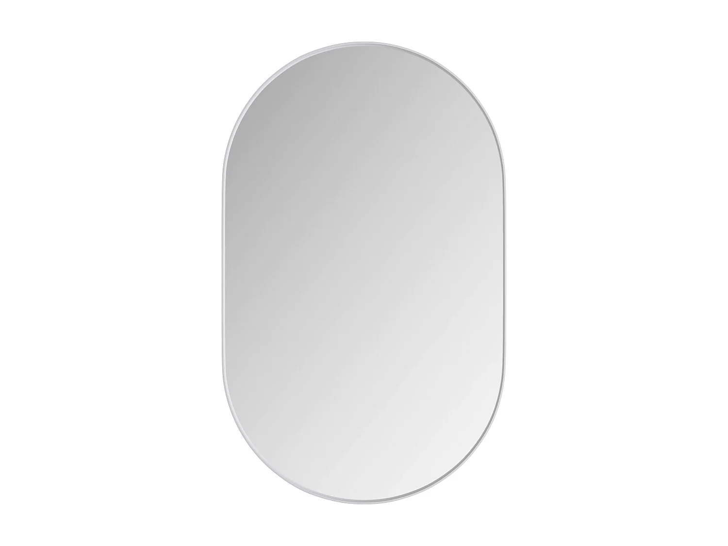 Badkamerspiegel met opbergkastje - Wit metalen frame