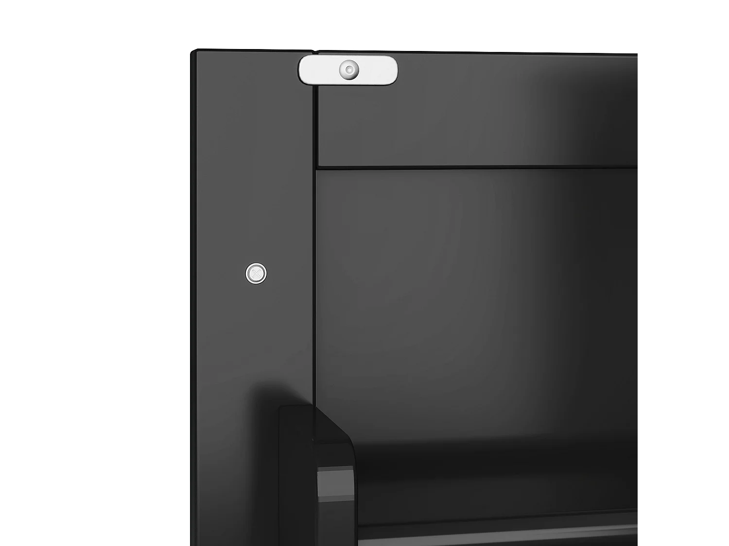 Meuble sous-lavabo avec 3 tiroirs et lavabo céramique noir 76x46x83.5 cm