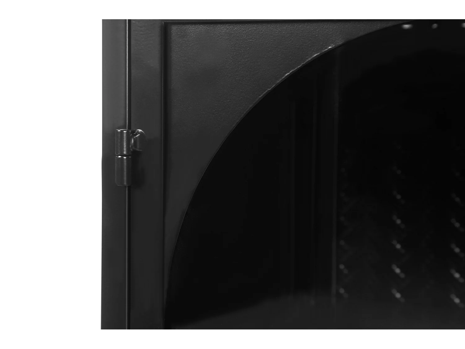 Armoire murale avec 2 portes vitrées - Motif tissé , noir