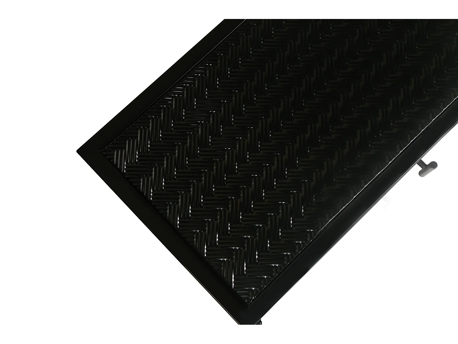 Armoire murale avec 2 portes vitrées - Motif tissé , noir