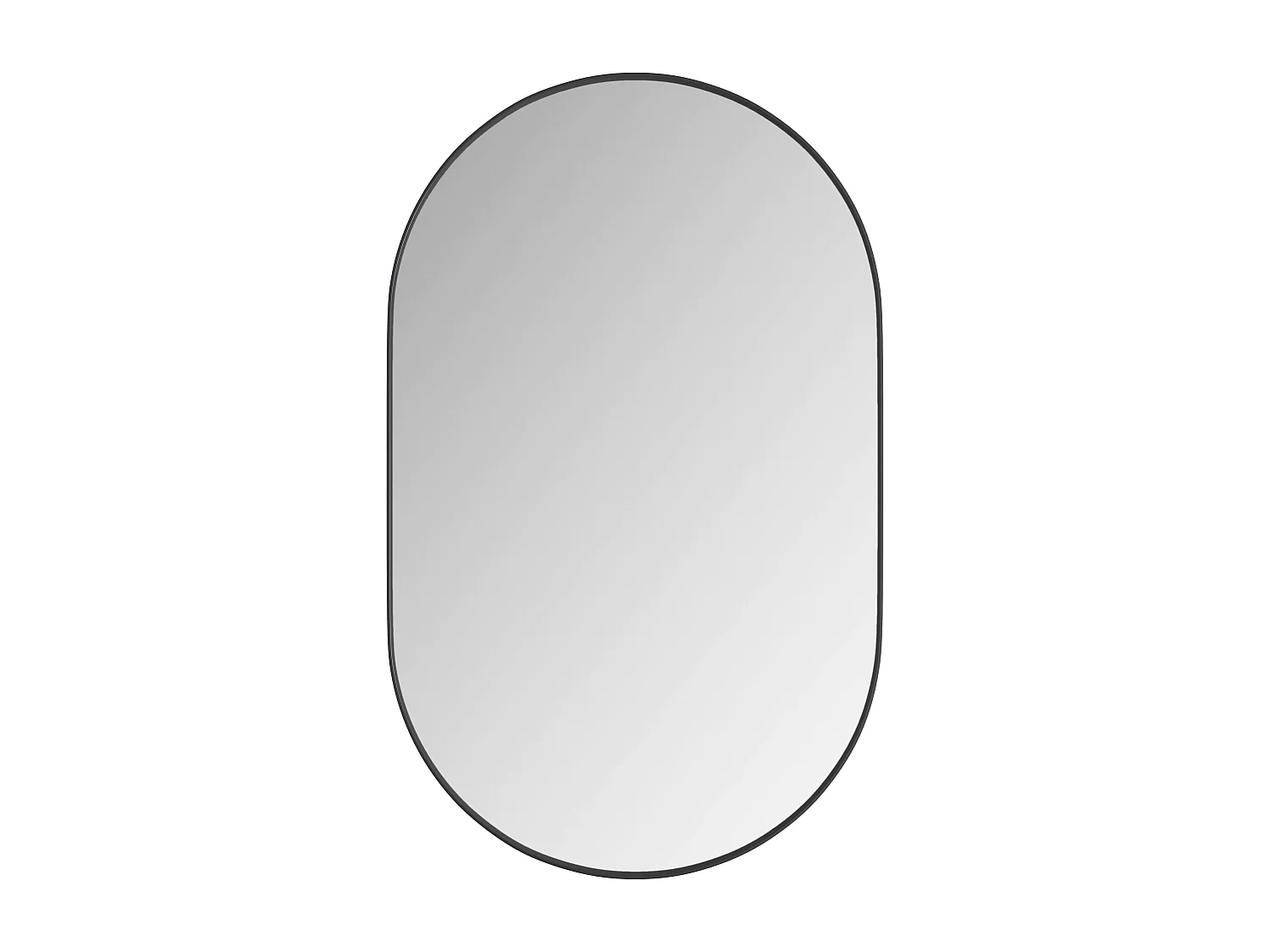 Badkamerspiegel met opbergkastje - Zwart metalen frame