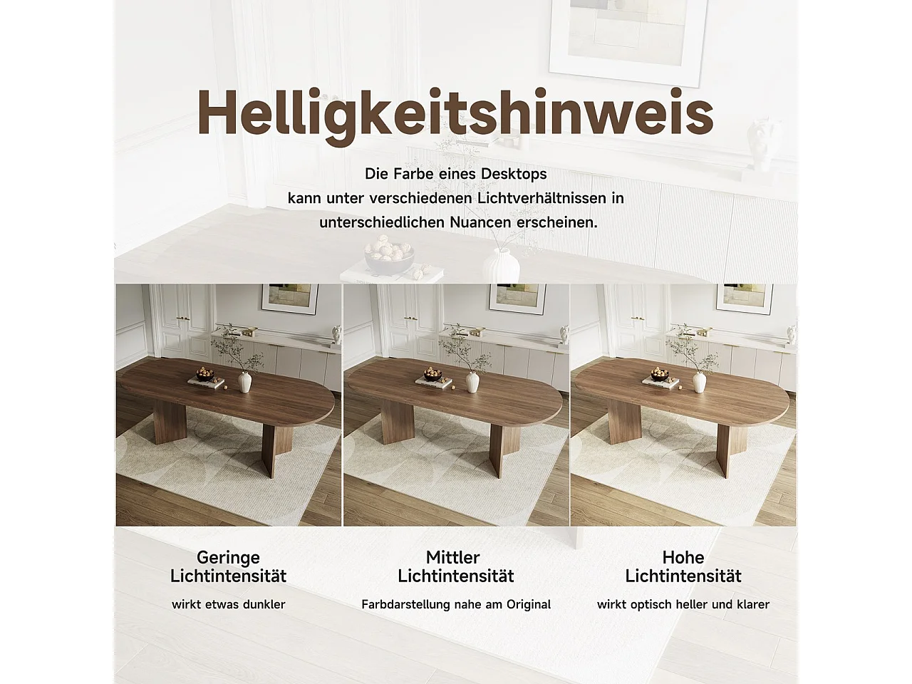 Table à manger extensible 120/160x80 cm en couleur noyer - Pour 4 à 6 personnes