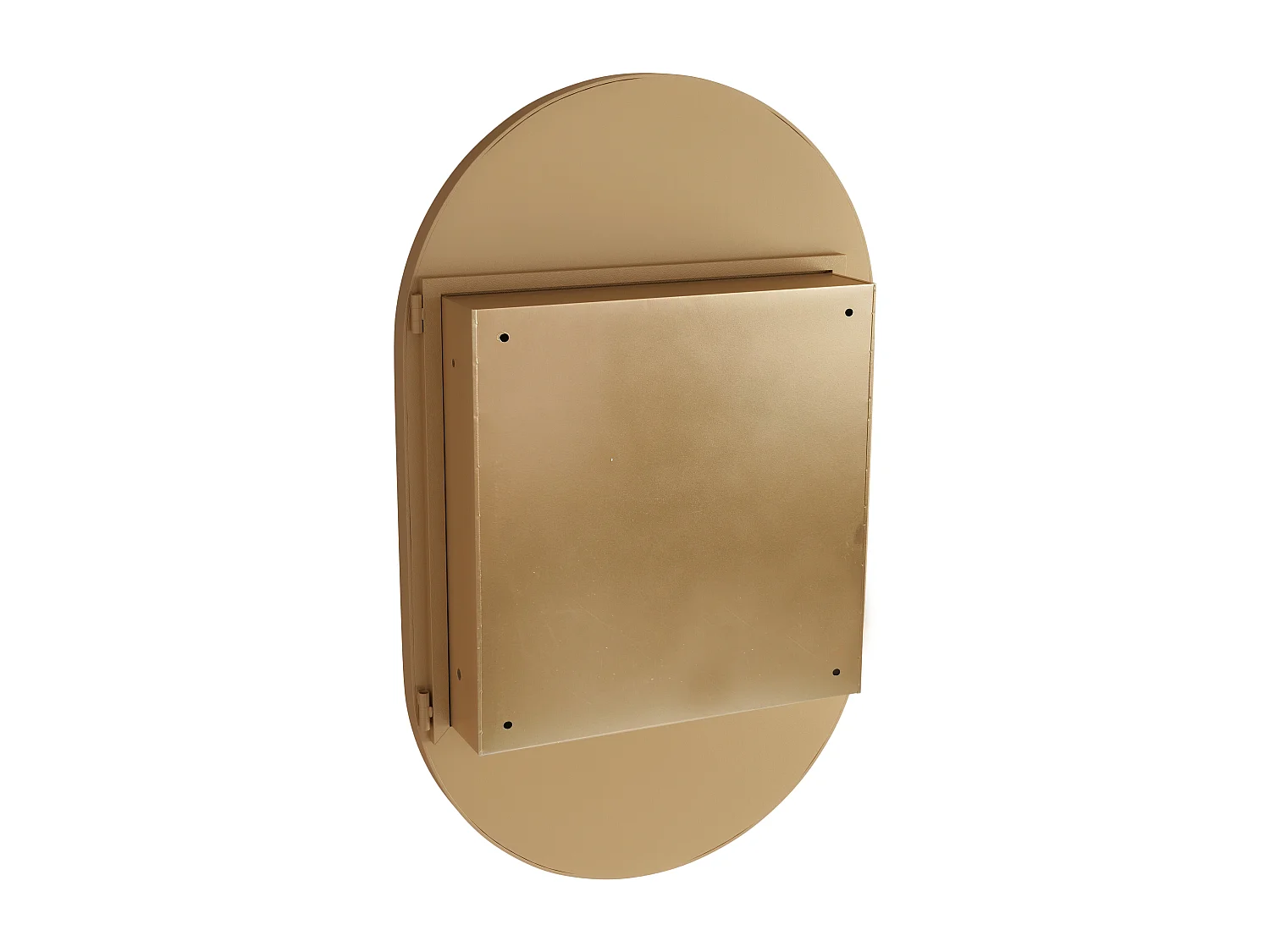 Miroir avec armoire de rangement salle de bain - Cadre métal doré