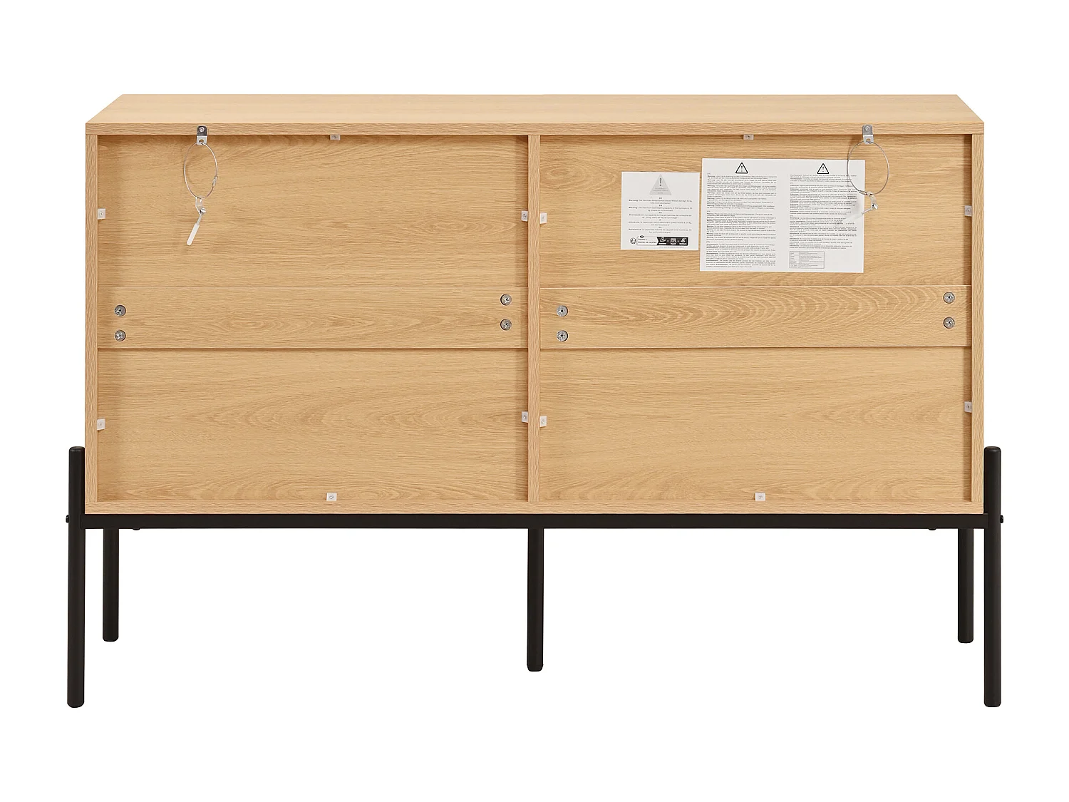 Commode met structuur en 6 lades - Voor woon- en eetkamers - Houtkleur
