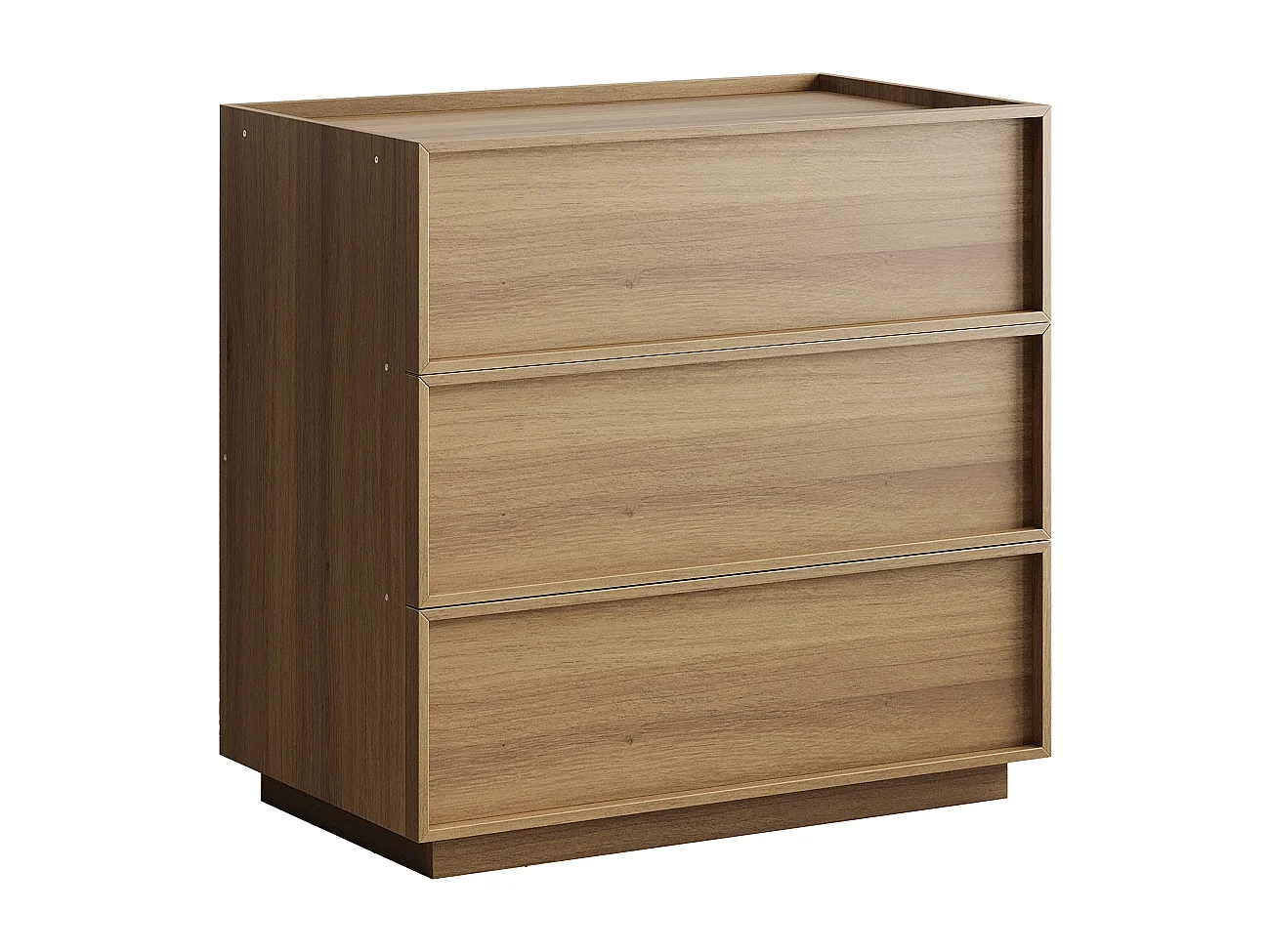 Commode met 3 lades voor de woonkamer, slaapkamer of hal - Eikenkleur 80x48x78 cm