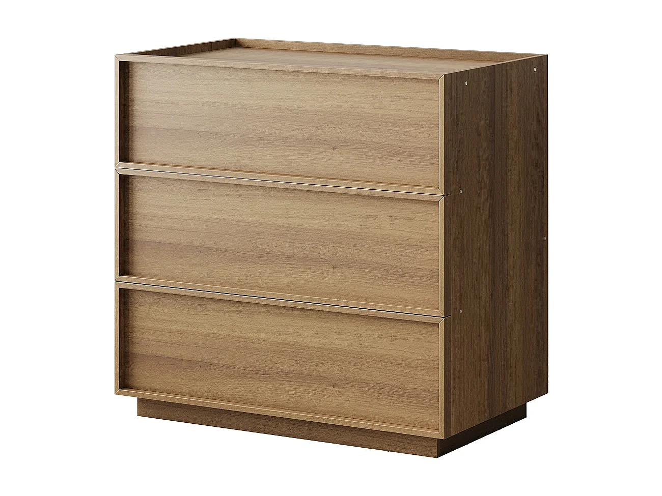 Commode met 3 lades voor de woonkamer, slaapkamer of hal - Eikenkleur 80x48x78 cm