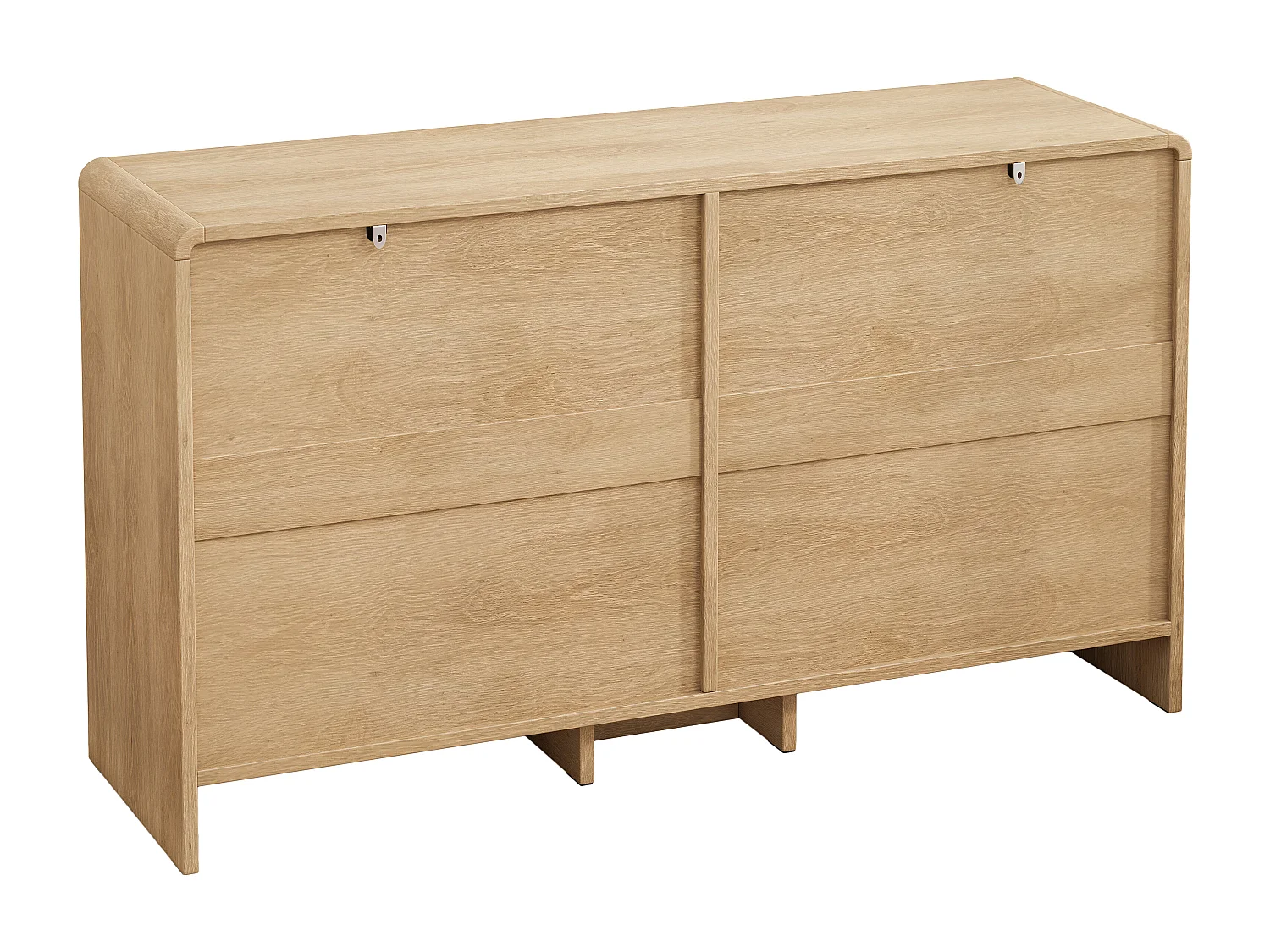 Commode avec 6 tiroirs en rotin, naturel clair - Pour chambre et salon