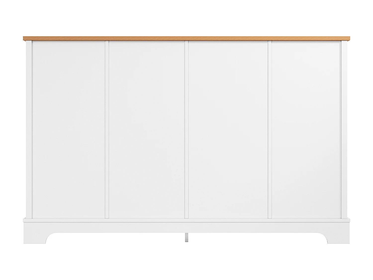 Commode avec 6 tiroirs 120 x 40 x 76 cm - Blanc et bois