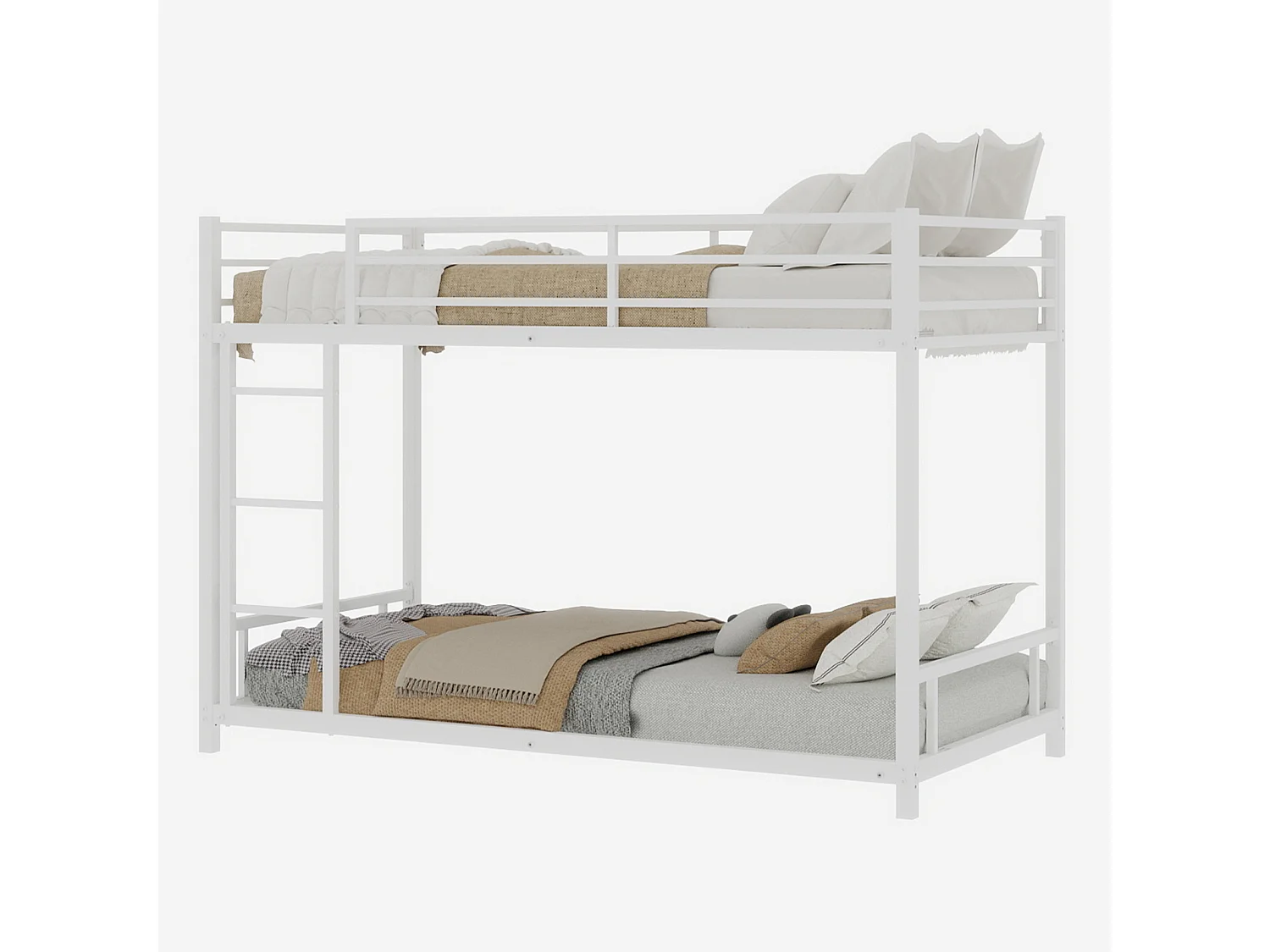 Kinderstapelbed 90x190 cm van metaal - Wit