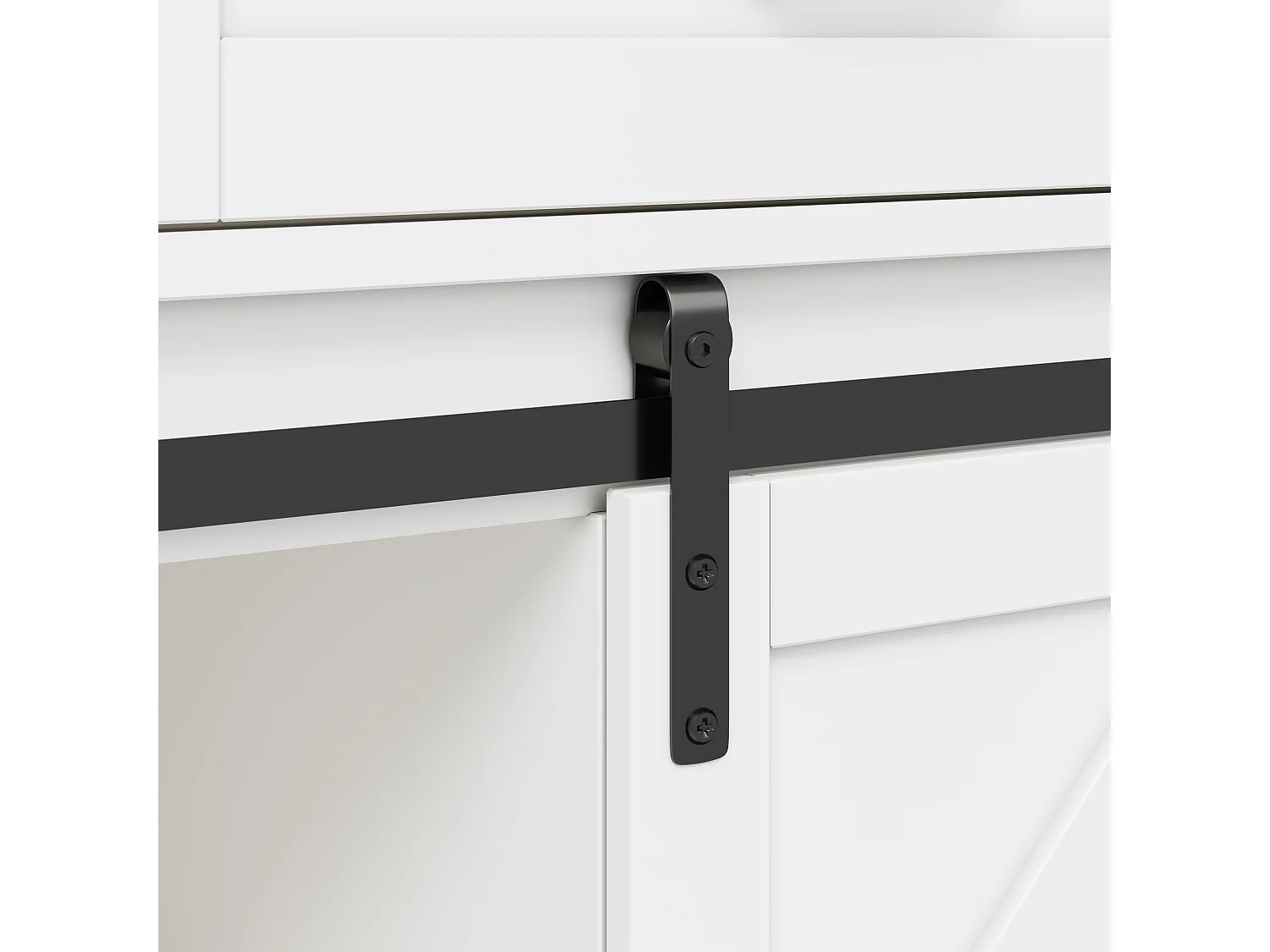 Îlot central sur roulettes 120 × 45 (70) cm blanc avec 2 portes coulissantes et 2 tiroirs