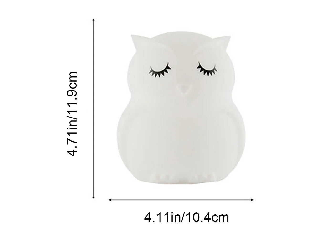 Veilleuse hibou blanche pour enfants avec 9 couleurs