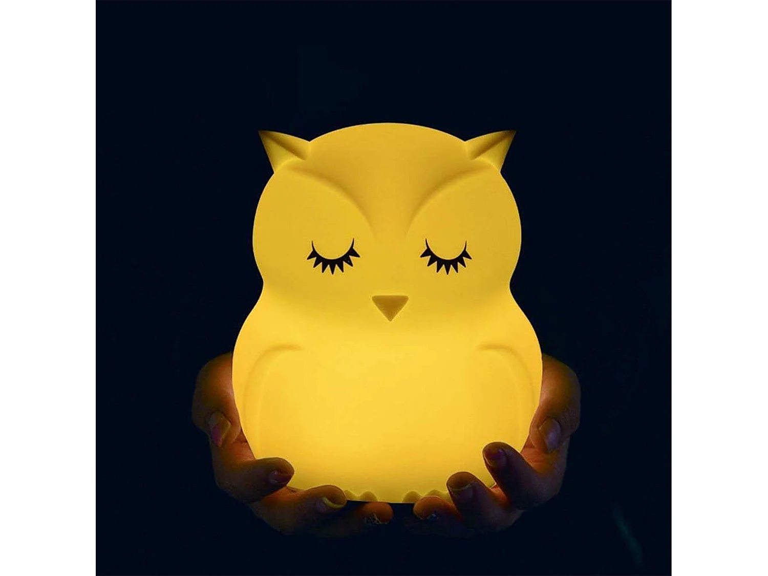 Veilleuse hibou blanche pour enfants avec 9 couleurs