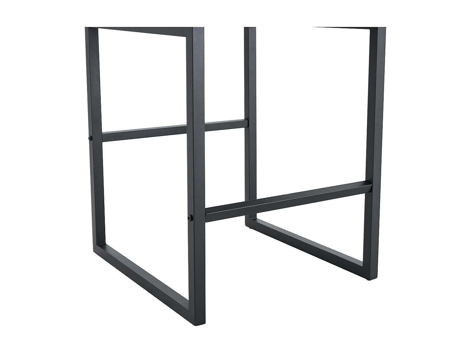 Juego de 2 taburetes de bar de PU blanco con patas de metal negro - Diseño nórdico