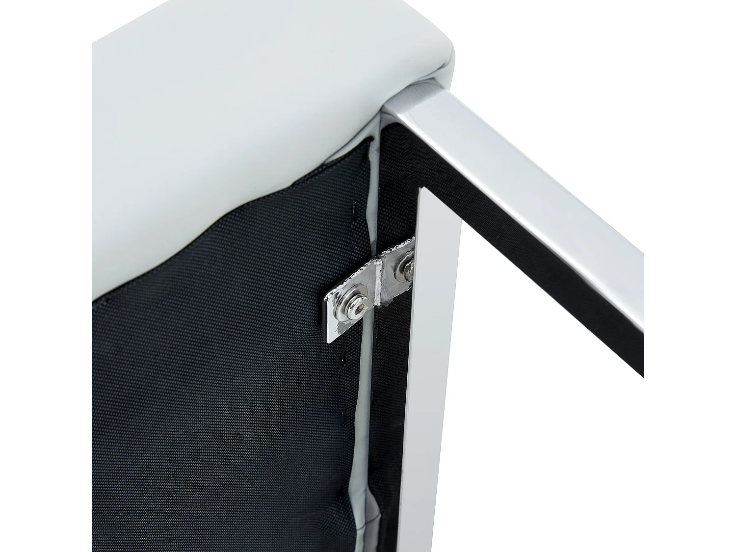 Lot de 2 tabourets de bar en PU gris avec pieds en métal argenté - Design nordique