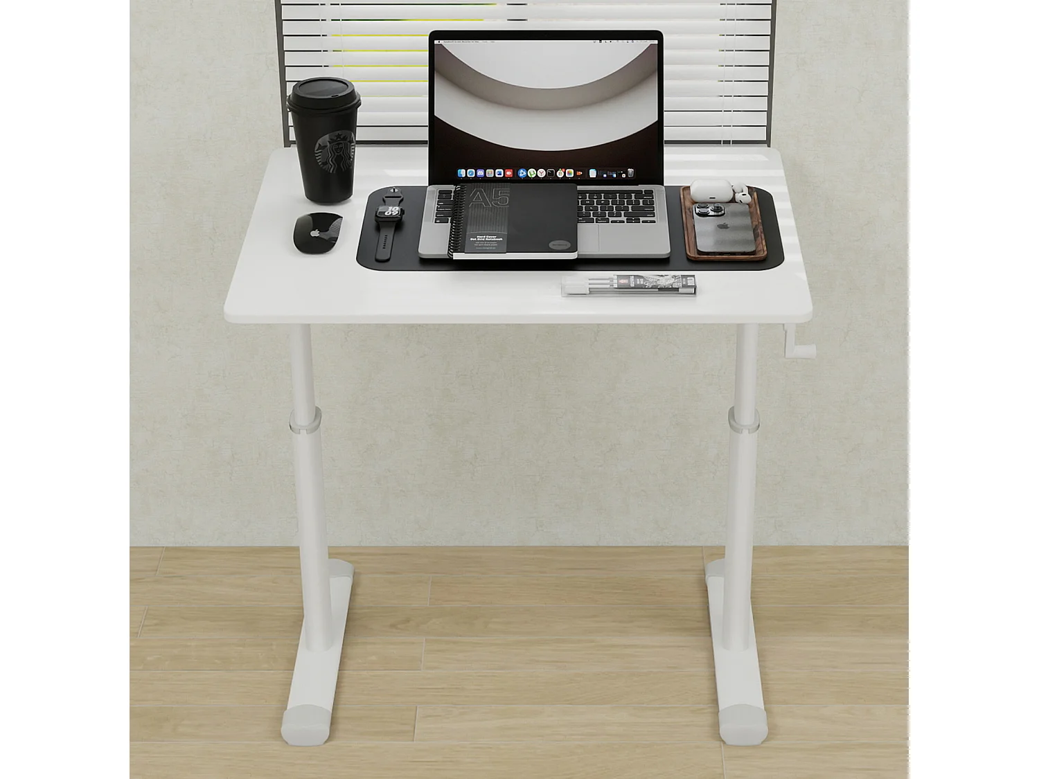 Bureau réglable en hauteur pour enfants et adultes - Blanc 80x60 cm