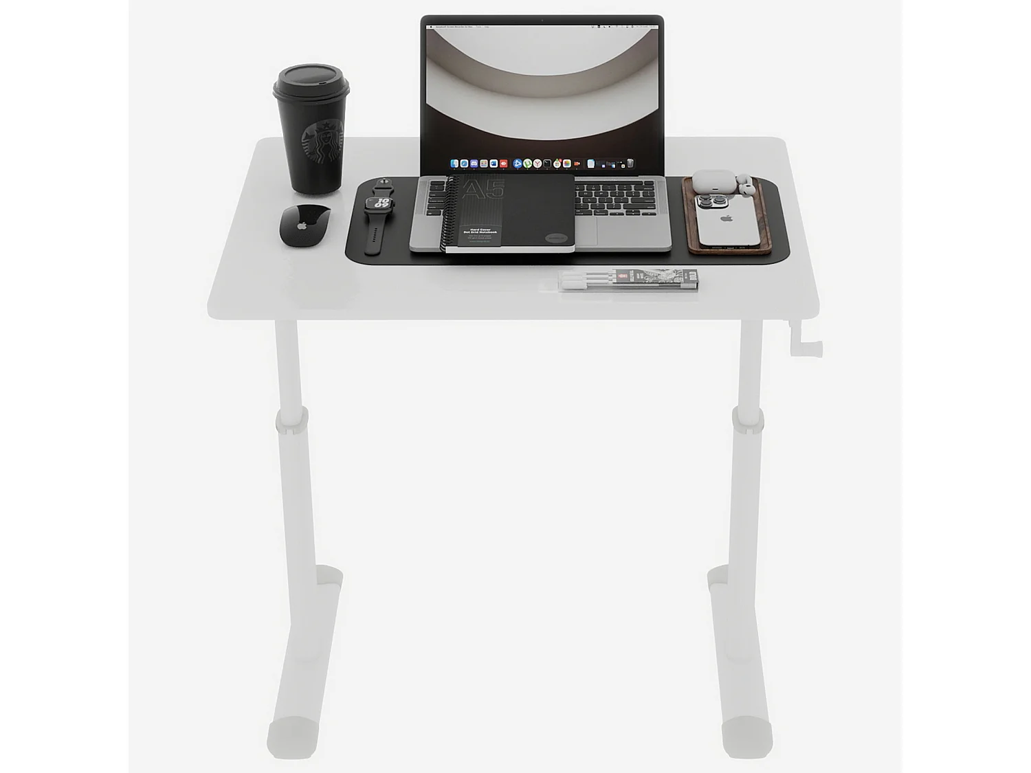 Bureau réglable en hauteur pour enfants et adultes - Blanc 80x60 cm