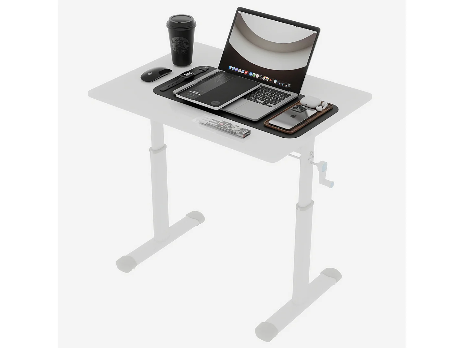 Bureau réglable en hauteur pour enfants et adultes - Blanc 80x60 cm