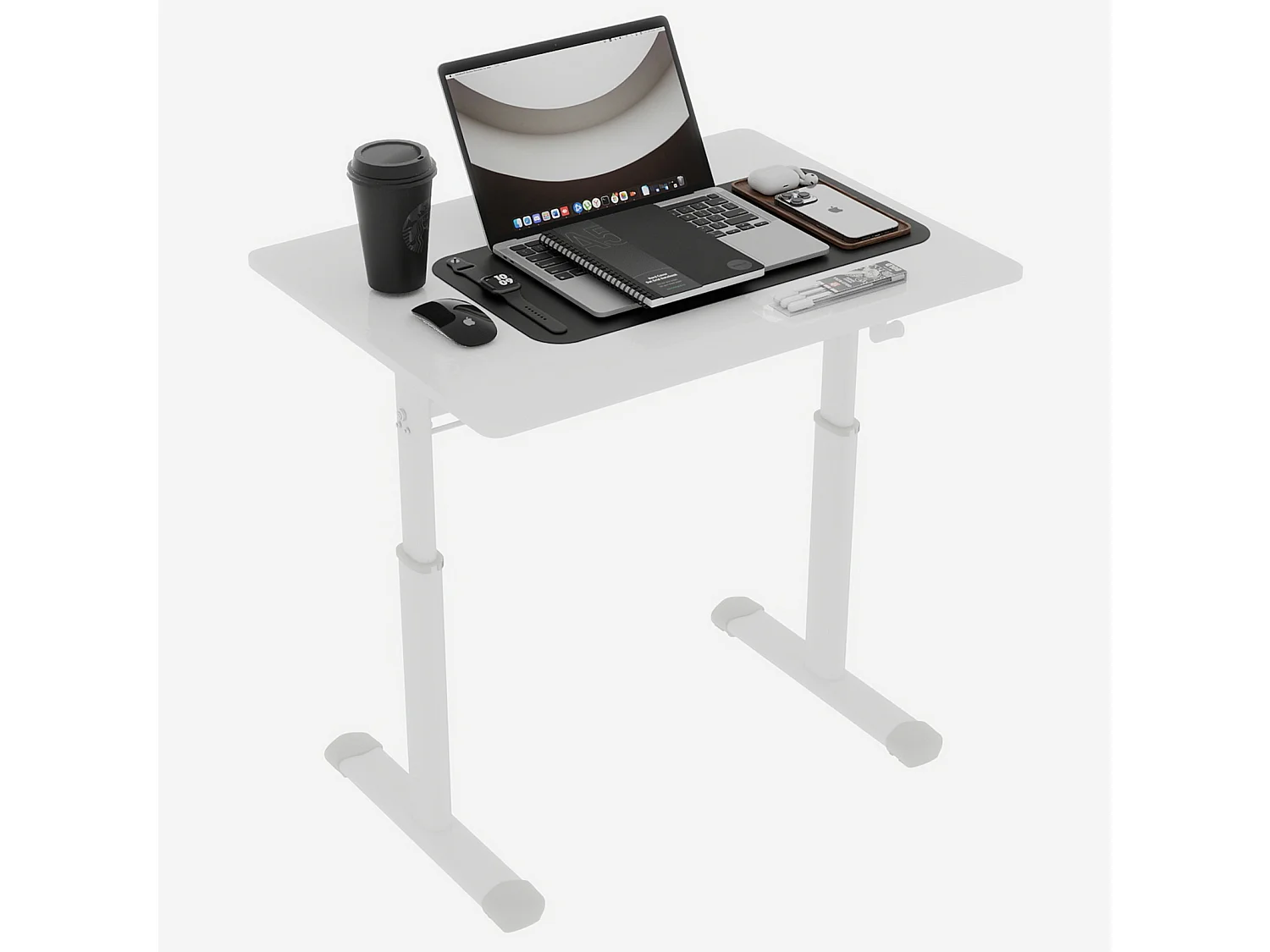 Bureau réglable en hauteur pour enfants et adultes - Blanc 80x60 cm