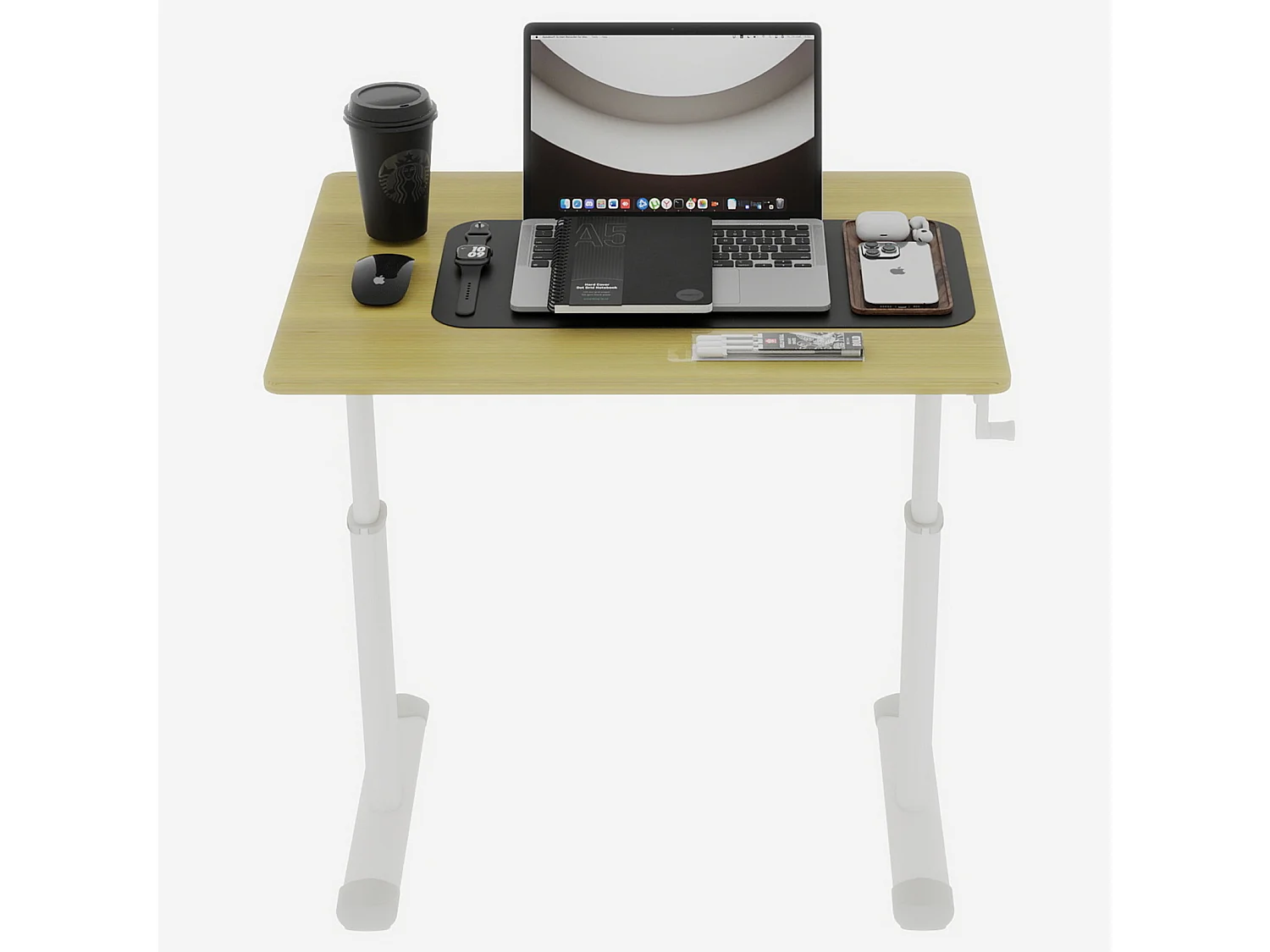 Bureau réglable en hauteur pour enfants et adultes - Couleur bois 80x60 cm