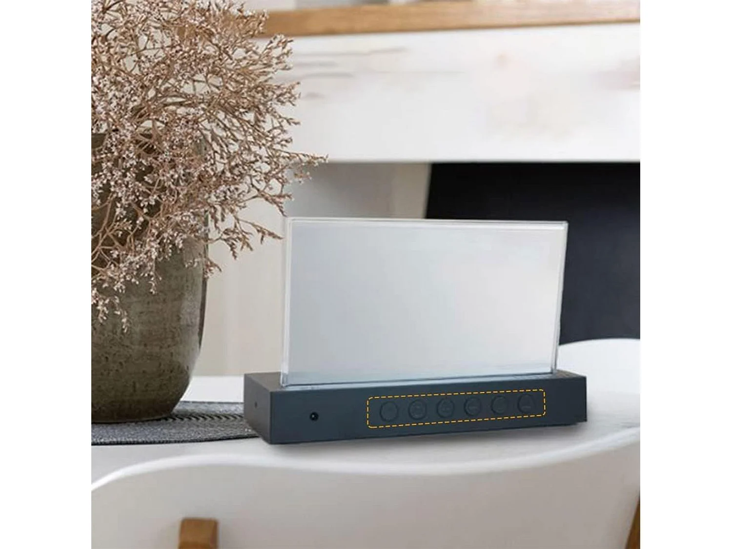 Horloge météo en verre transparent avec prévisions météo et fonction alarme électronique