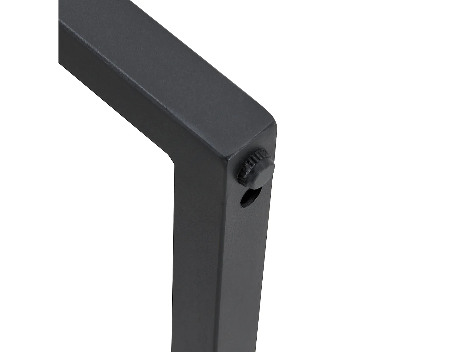 Lot de 2 tabourets de bar en PU avec pieds en métal - Design nordique - Noir