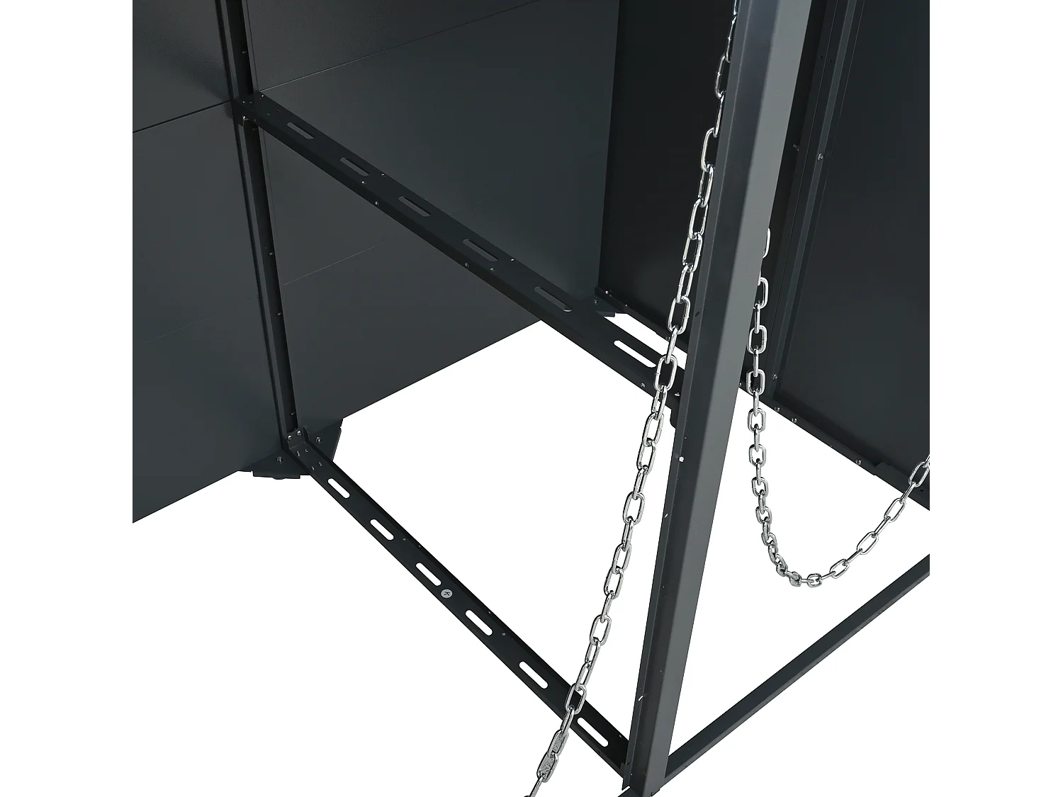 Abri pour 2 poubelles avec espace de plantation et ventilation - Gris et bois