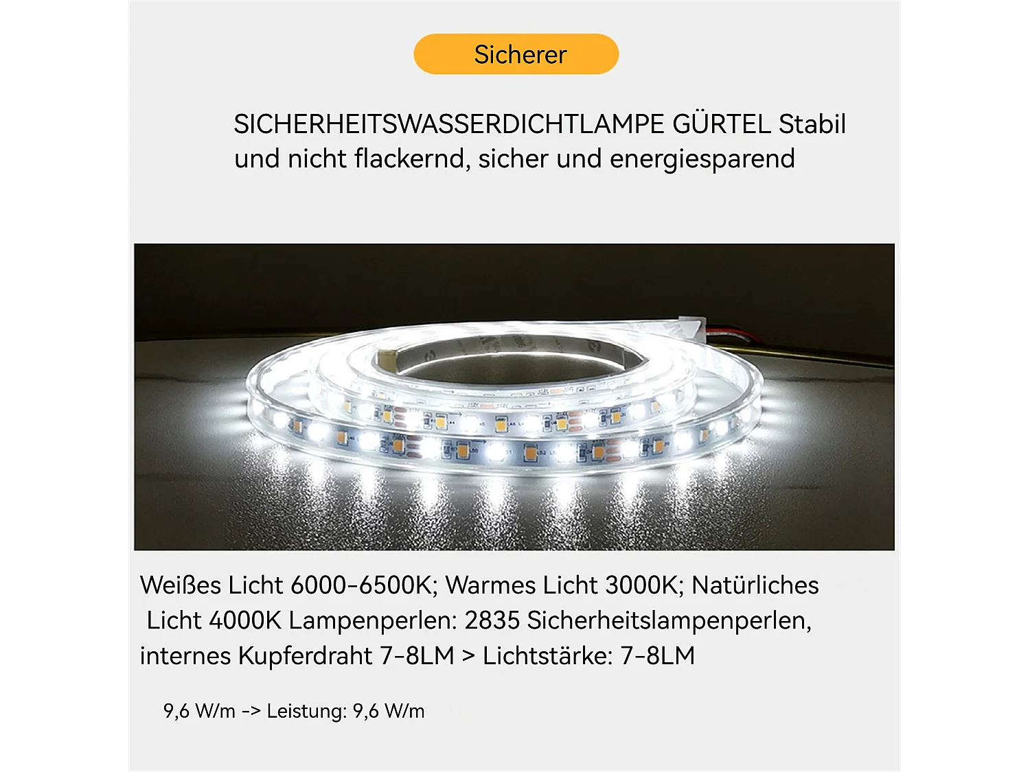 Miroir LED sur pied ou mural 163 x 54 cm, cadre métal noir, miroir argenté