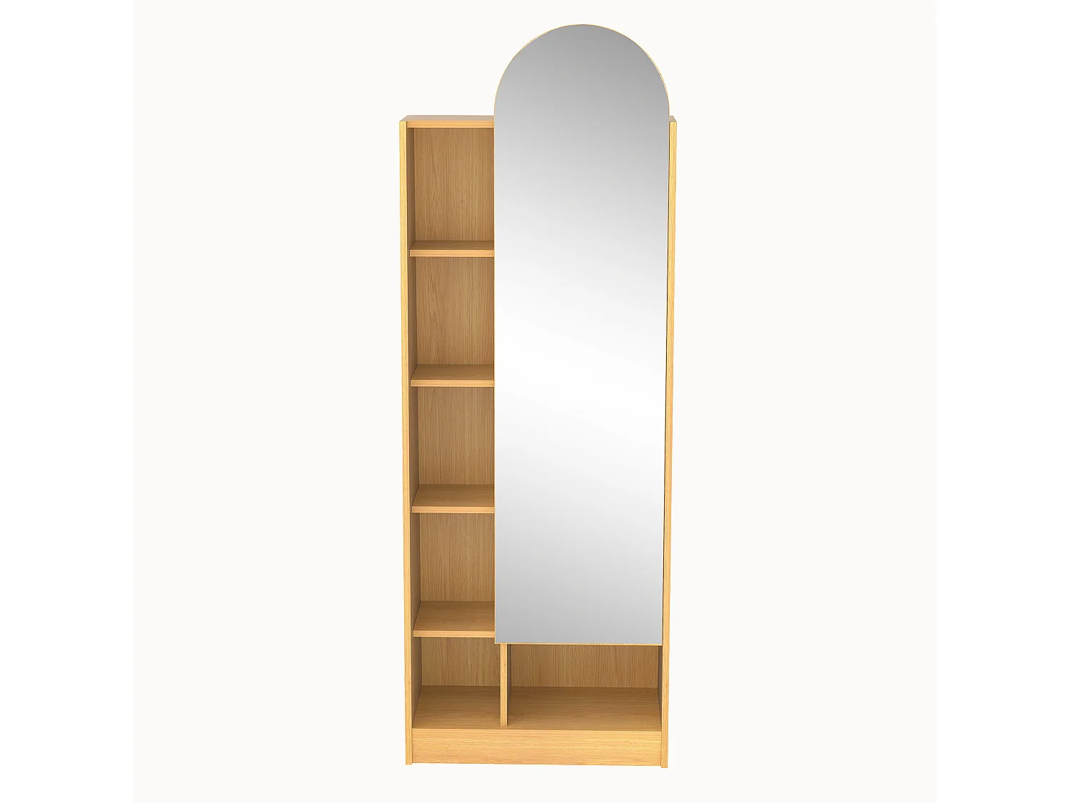 Spiegelkast met planken, licht natuurlijk