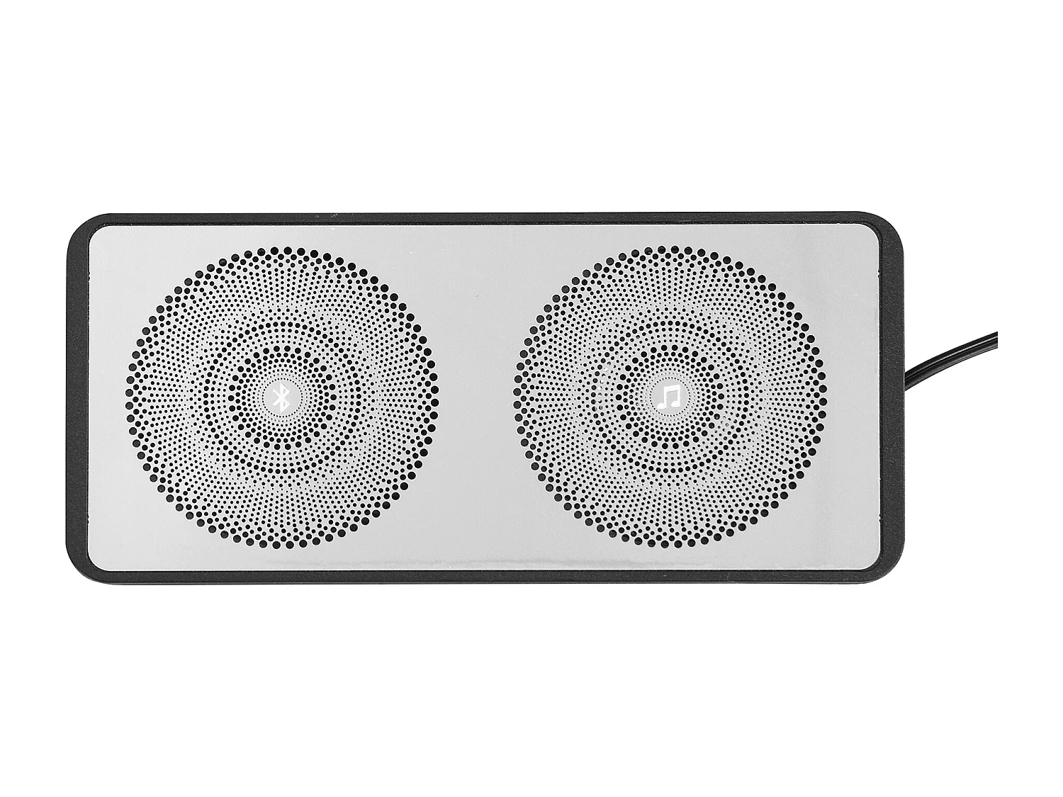 Lit double 160 x 200 cm avec port USB, enceinte Bluetooth et 2 tables de chevet (sans tiroirs) - Blanc