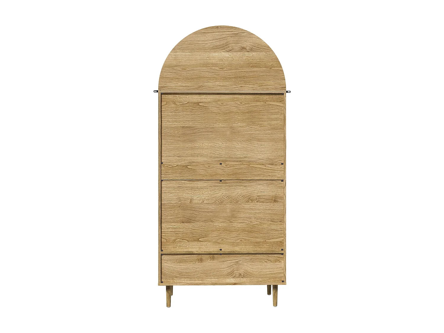 Armoire avec tiroir et 2 portes en bois recouvertes de lin - Naturel clair