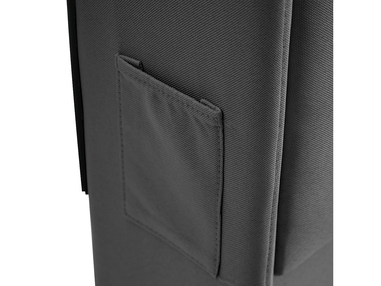 Lit coffre adulte 140x190 cm avec ports USB et Type-C, LED - Tissu lin gris