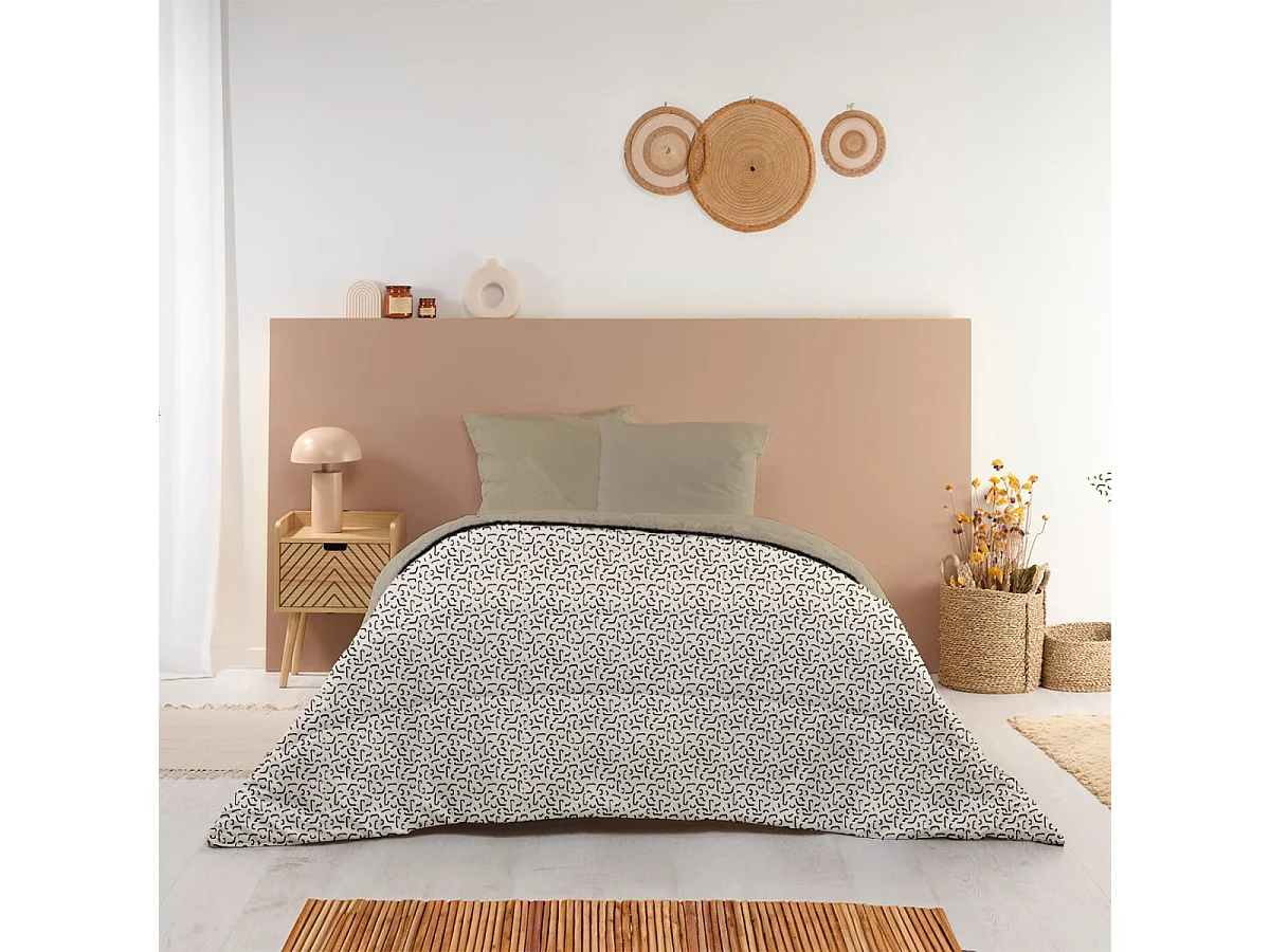 Couette imprimée Othon - Chaude 350g/m2 - 240x260cm