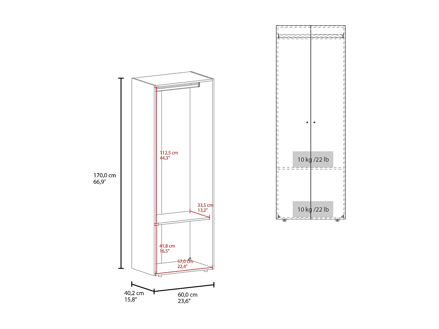 Conjunto de Closets Home Dreams com Design Versátil e Funcional
