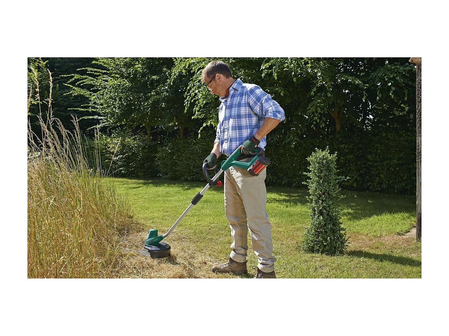 Bosch AdvancedGrassCut 36V draadloze grastrimmer, 30 cm, semi-automatische spoel, draaibare kop, zonder batterij en oplader