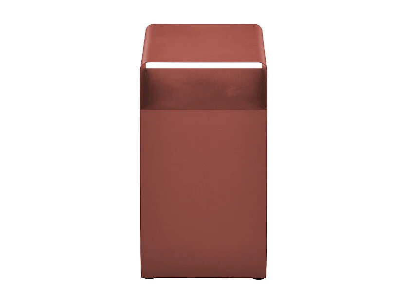 Curl - Table d'appoint en métal H 48 cm - Bordeaux