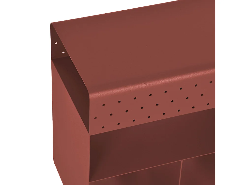 Curl - Table d'appoint en métal H 48 cm - Bordeaux