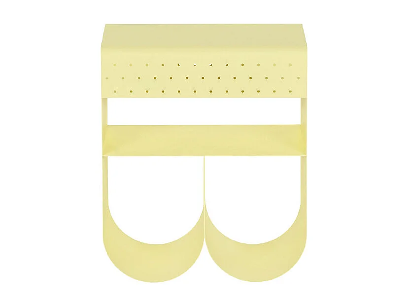 Curl - Table d'appoint en métal H 48 cm - Jaune