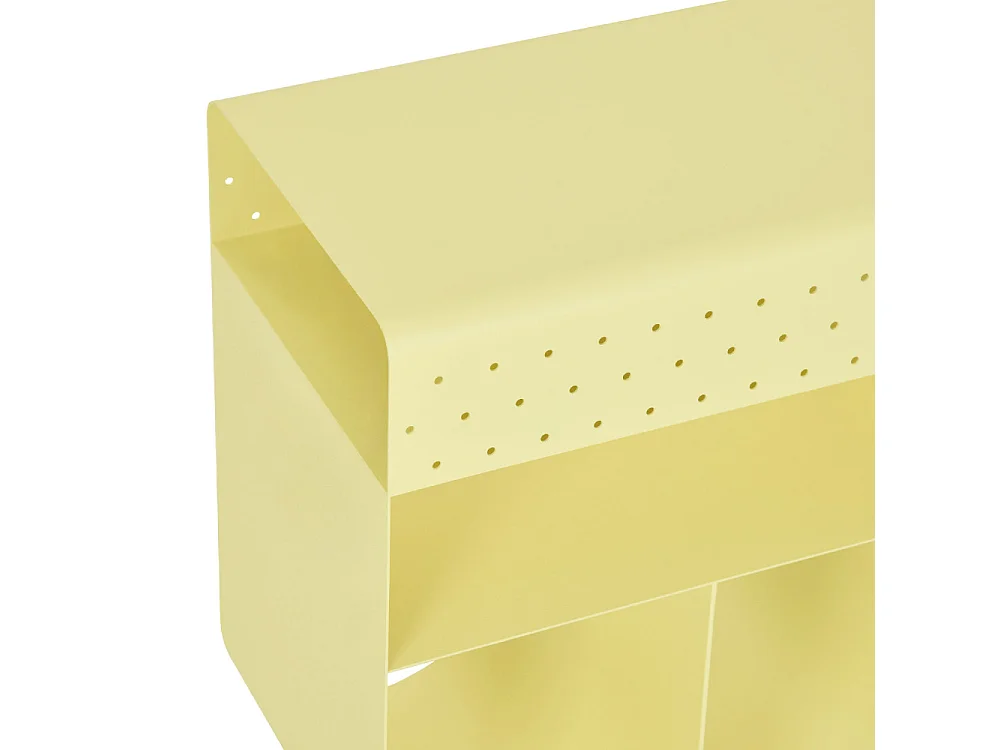 Curl - Table d'appoint en métal H 48 cm - Jaune