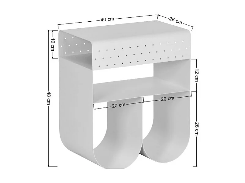 Curl - Table d'appoint en métal H 48 cm - Jaune