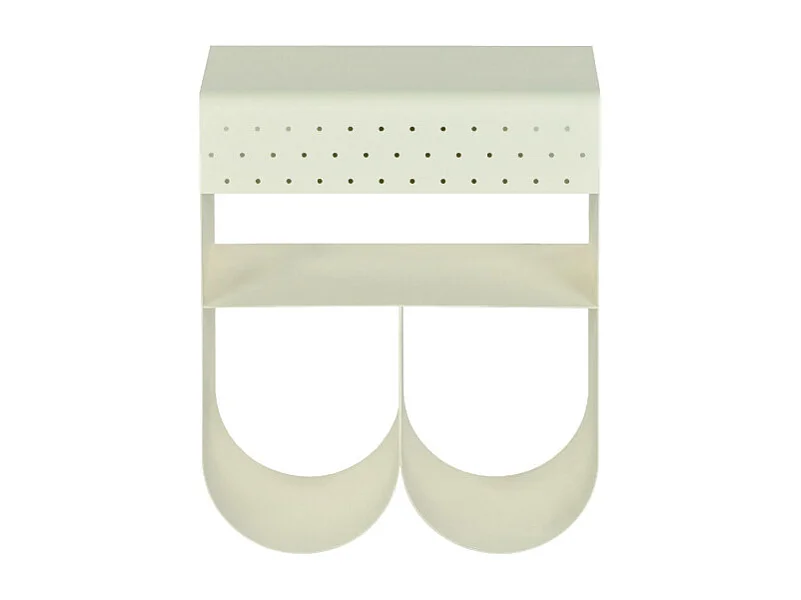 Curl - Table d'appoint en métal H 48 cm - Beige